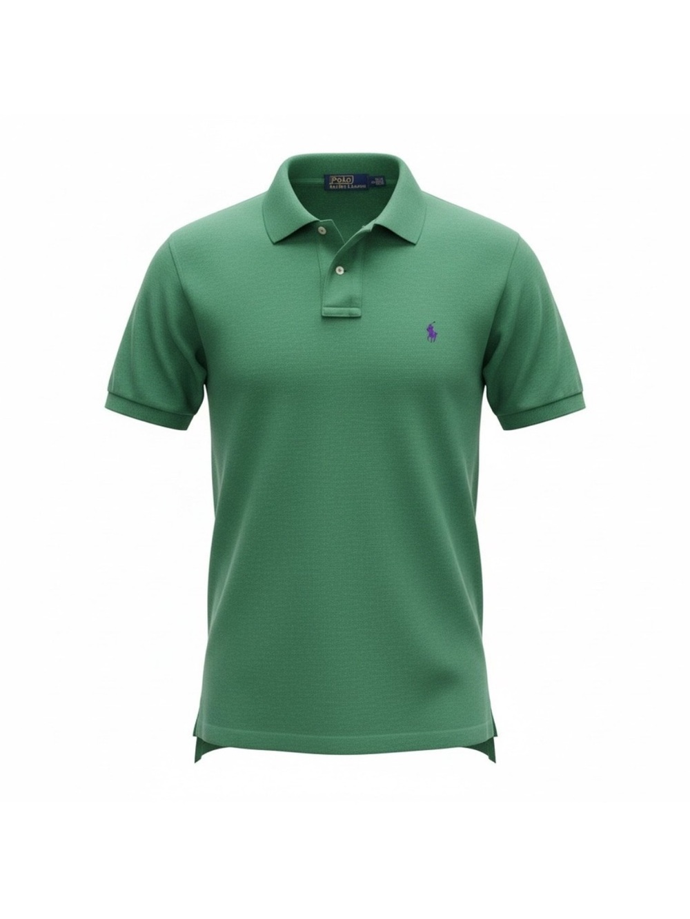 Ralph Lauren Green Polo with Purple Pony Embroidery